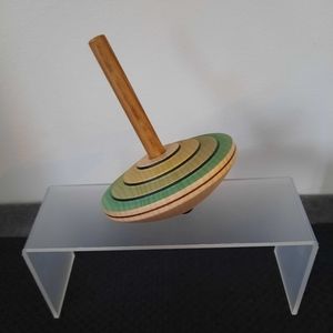 1PC wooden spinning top / classic wooden toy Green Anti-Stress